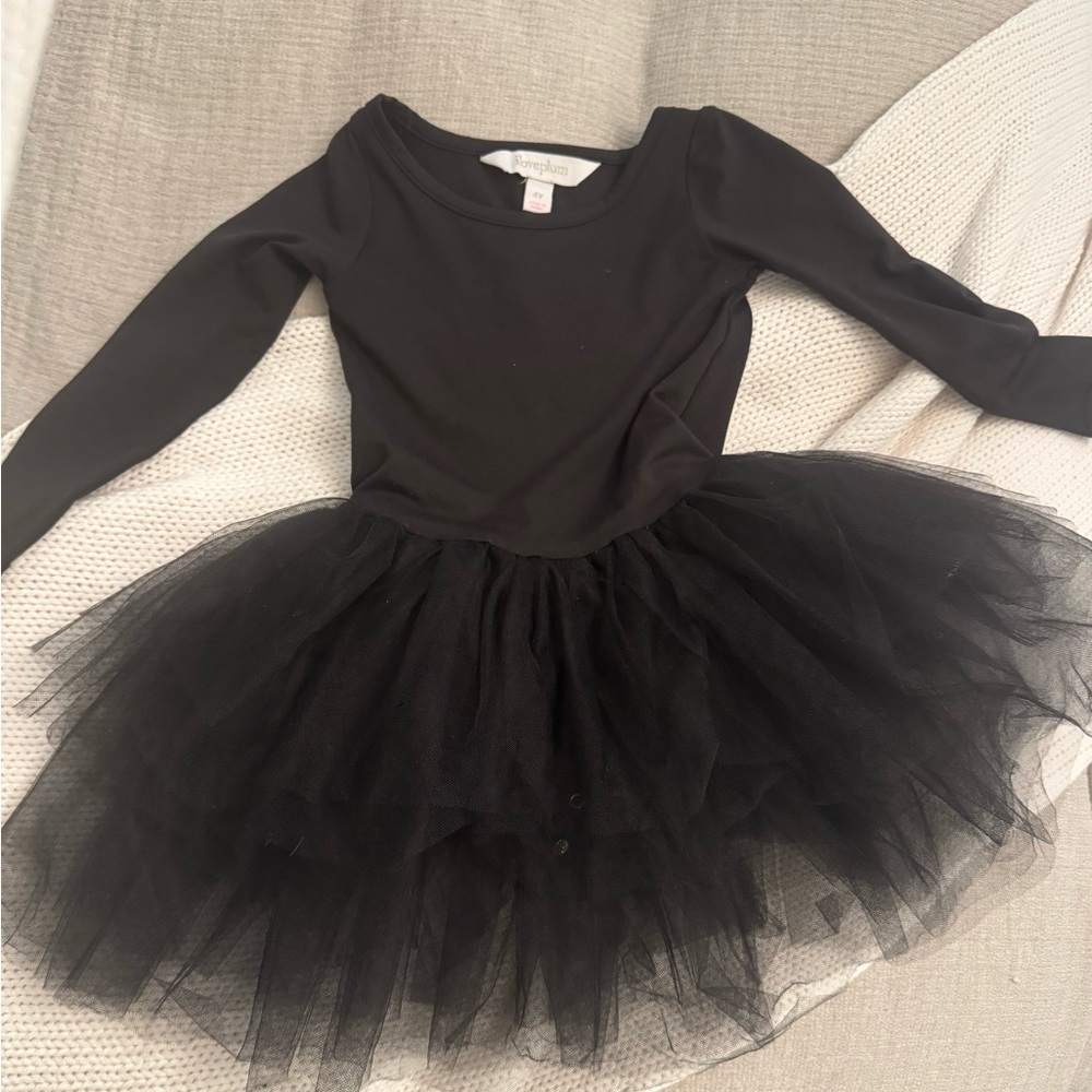 Black Dance Costume with Tutu Skirt